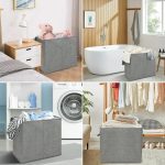 000_Double Laundry Hamper with Lid and Removable Laundry Bags-1