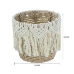 001_Mainstays Round Open Weave Tassel with Rolled Paper Storage Basket-2